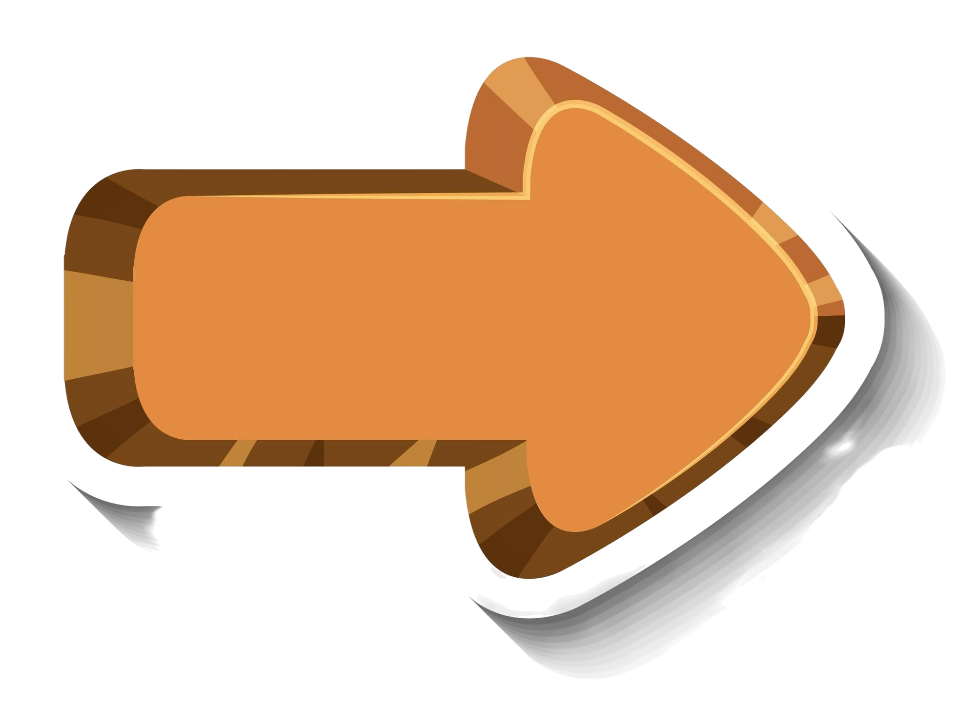 icone bouton fleche isole style cartoon