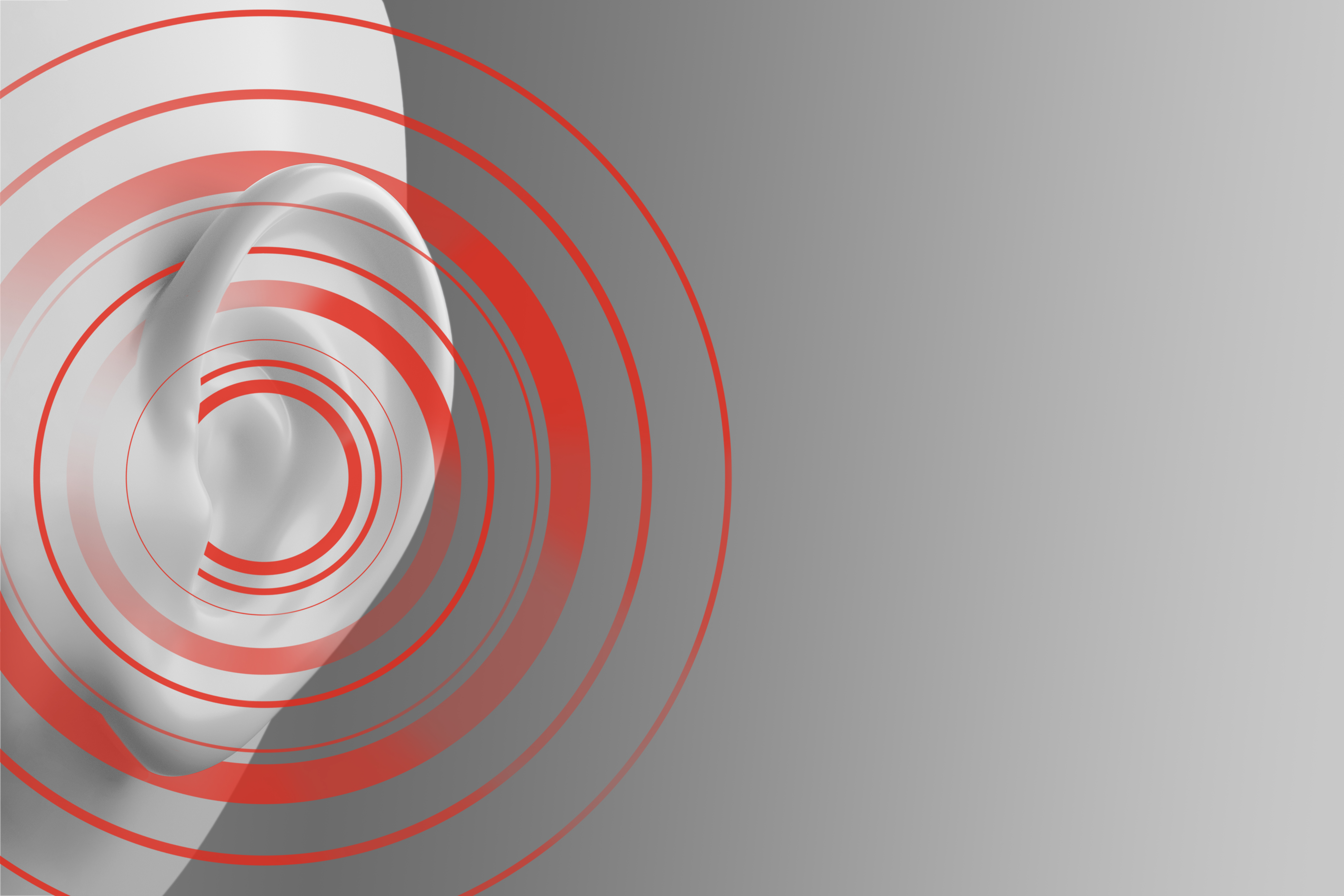 sound waves coming out from human ear